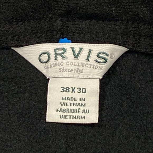 Orvis Fleece Lined Tech Pants Mens 38 x 30 Black Water Repellent Insulated - Picture 9 of 16